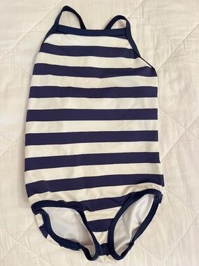 Hanna Andersson striped girls swimsuit